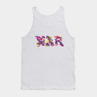 The word war written in flowers Tank Top